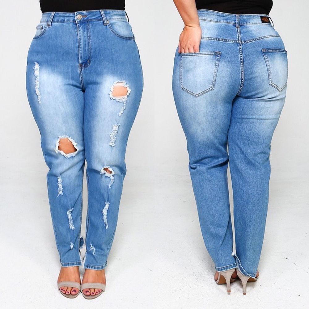Lt Stone Distressed Jeans